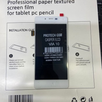 CASPER VİA 10 UYUMLU ORJ ÇITASIZ LCD EKRAN BEYAZ 