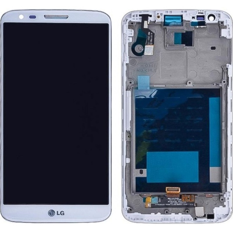 Lg G2 D802 LCD KISA FİLM Ekran Dokunmatik BEYAZ Çıtalı	