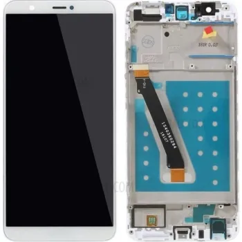 Huaweı P Smart 2018 ile Uyumlu Lcd Ekran Dokunmatik Beyaz Çıtalı