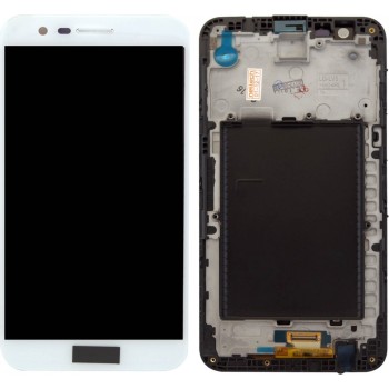 Lg K10 2017 Uyumlu Org Lcd+Dokunmatik+Çıtalı BEYAZ 