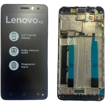 Lenovo k6 ekran dokunmatik full ÇITALI SİYAH LCD 