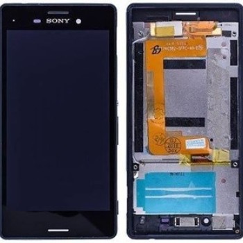 Sony M4 Lcd Ekran Dokunmatik Çerçeveli Panel SİYAH 