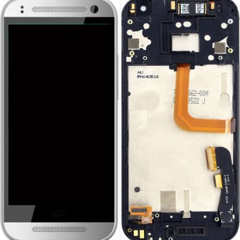HTC Uyumlu One Mini 2 M8 Mini Lcd Ekran Dokunmatik BEYAZ Çıtalı