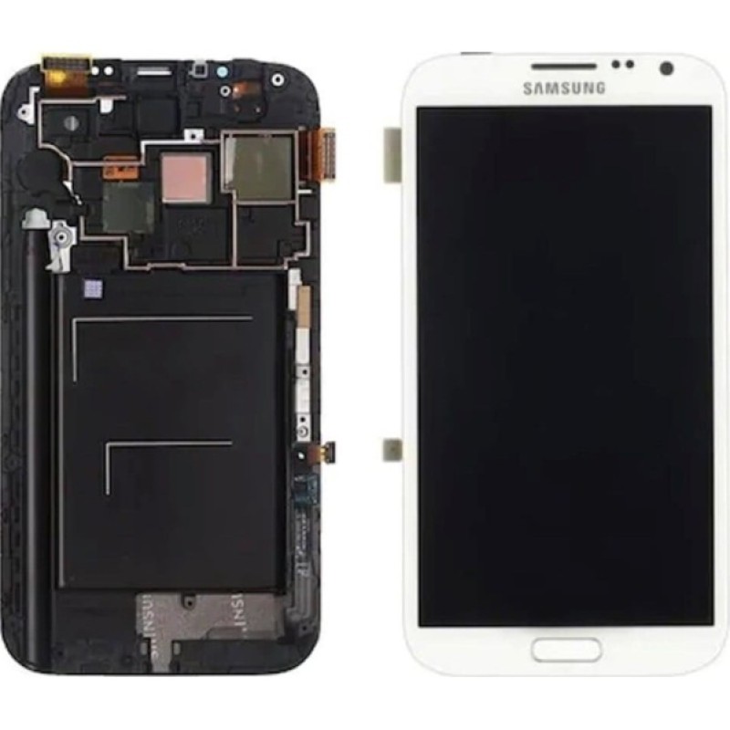 Samsung Galaxy Note 2 N7100 Lcd Ekran Dokunmatik Beyaz LCD