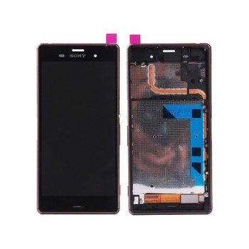 Sony Xperia Z3 Dual (Çift Sim Kart) LCD Ekran Dokunmatik SİYAH Çıtalı (TELEFON DEĞİLDİR-SADECE EKRAN)