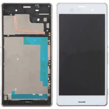Sony Xperia Z3 Uyumlu Org Lcd+Dokunmatik+Çıtalı TEK SİM BEYAZ 